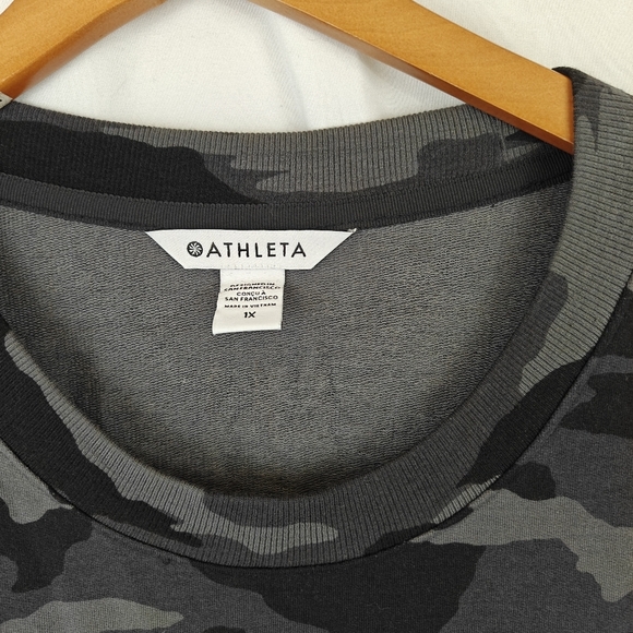 Athleta Plus Size Casual Balance Camo Lux Black Mini Dress 1X - Picture 9 of 13